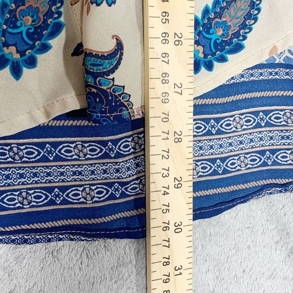 Anthropologie Fig And Flower Floral Paisley Shell Button Latch Sleeve Size Small - Picture 11 of 11